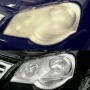 Foto 1: Antes e Depois. Farol Vw Polo. Mais Foco Restauração de Farol Automotivo